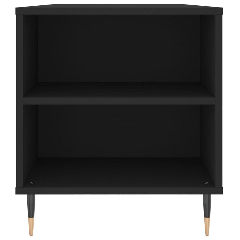 vidaXL fekete szerelt fa dohányzóasztal 102x44,5x50 cm