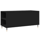 vidaXL fekete szerelt fa dohányzóasztal 102x44,5x50 cm