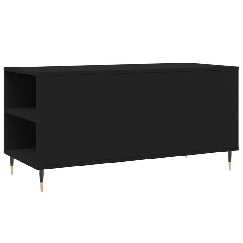 vidaXL fekete szerelt fa dohányzóasztal 102x44,5x50 cm