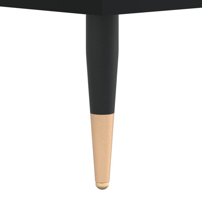vidaXL fekete szerelt fa dohányzóasztal 102x44,5x50 cm