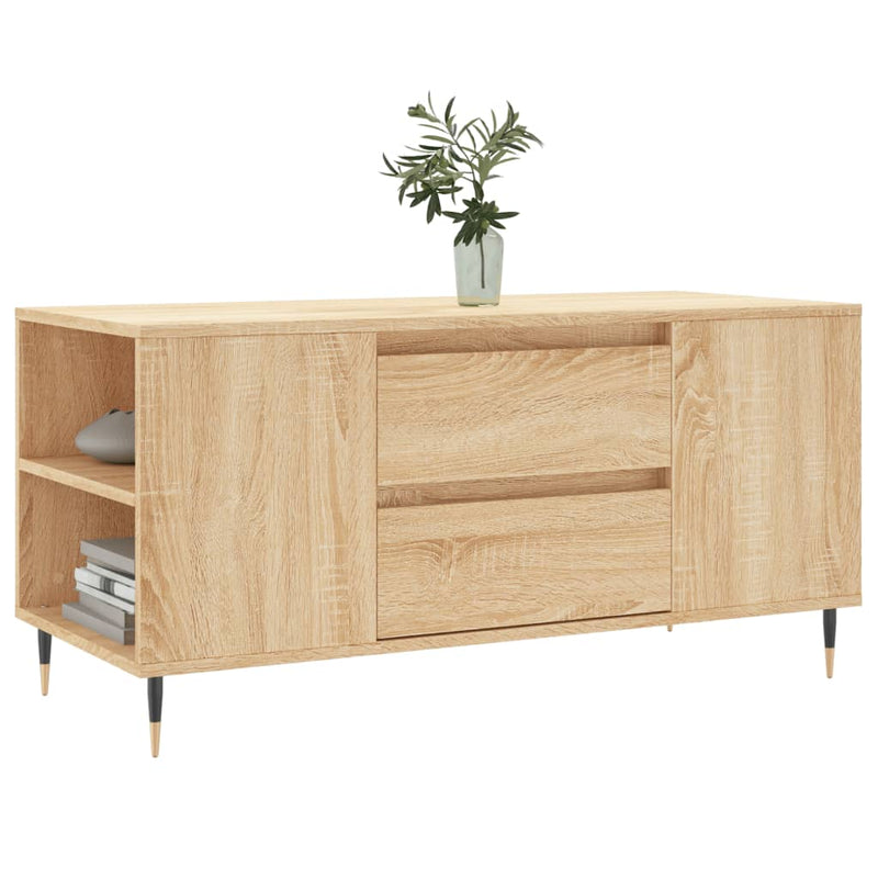 vidaXL sonoma tölgy színű szerelt fa dohányzóasztal 102 x 44,5 x 50 cm