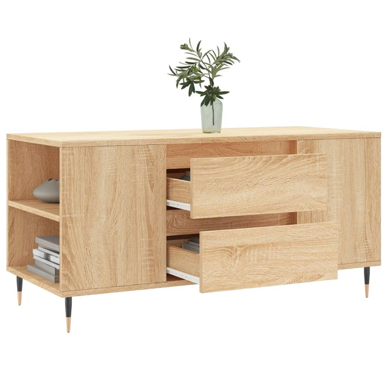 vidaXL sonoma tölgy színű szerelt fa dohányzóasztal 102 x 44,5 x 50 cm