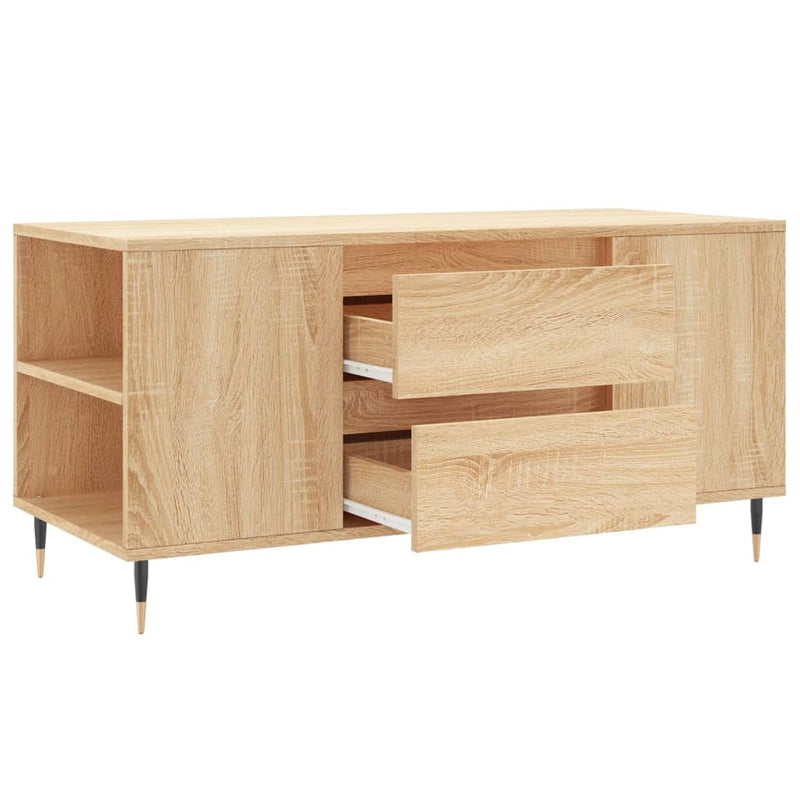 vidaXL sonoma tölgy színű szerelt fa dohányzóasztal 102 x 44,5 x 50 cm