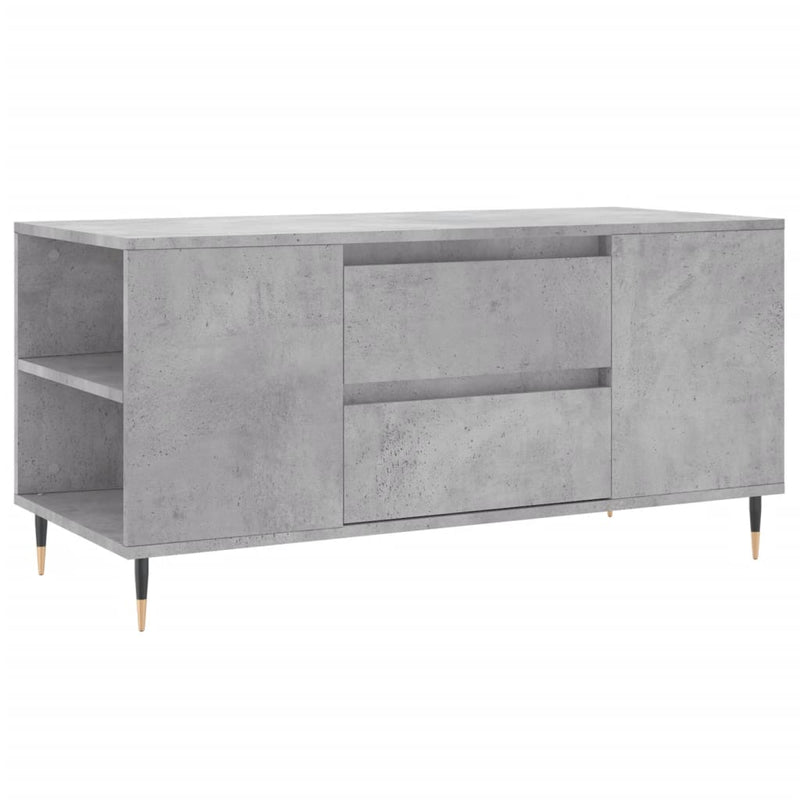 vidaXL betonszürke szerelt fa dohányzóasztal 102x44,5x50 cm