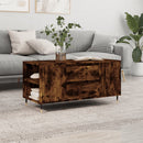vidaXL füstös tölgy színű szerelt fa dohányzóasztal 102x44,5x50 cm