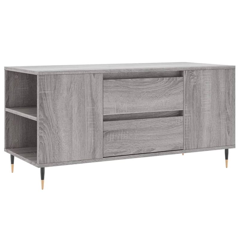 vidaXL szürke sonoma színű szerelt fa dohányzóasztal 102x44,5x50 cm