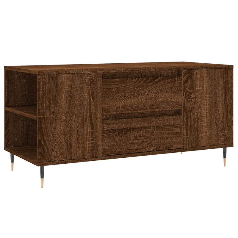 vidaXL barna tölgyszínű szerelt fa dohányzóasztal 102 x 44,5 x 50 cm