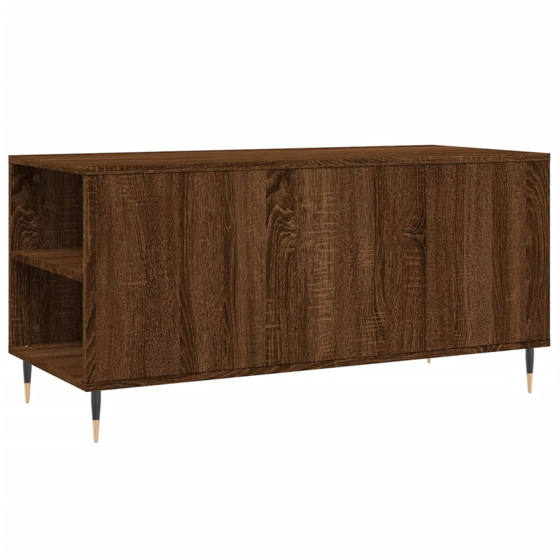 vidaXL barna tölgyszínű szerelt fa dohányzóasztal 102 x 44,5 x 50 cm
