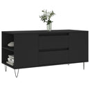 vidaXL fekete szerelt fa dohányzóasztal 102x44,5x50 cm