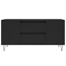 vidaXL fekete szerelt fa dohányzóasztal 102x44,5x50 cm