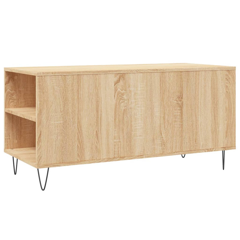 vidaXL sonoma tölgy színű szerelt fa dohányzóasztal 102 x 44,5 x 50 cm