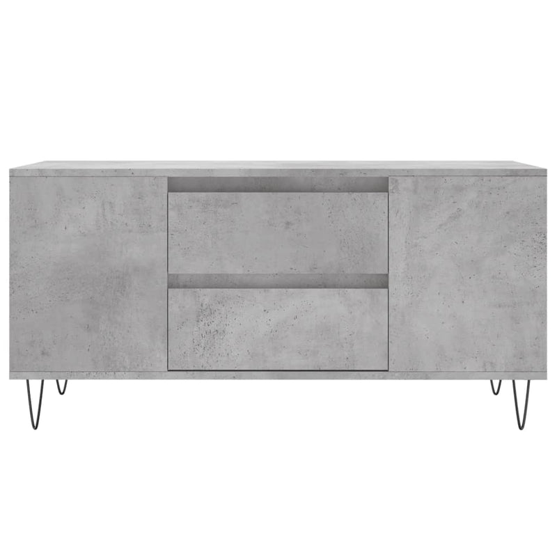 vidaXL betonszürke szerelt fa dohányzóasztal 102x44,5x50 cm