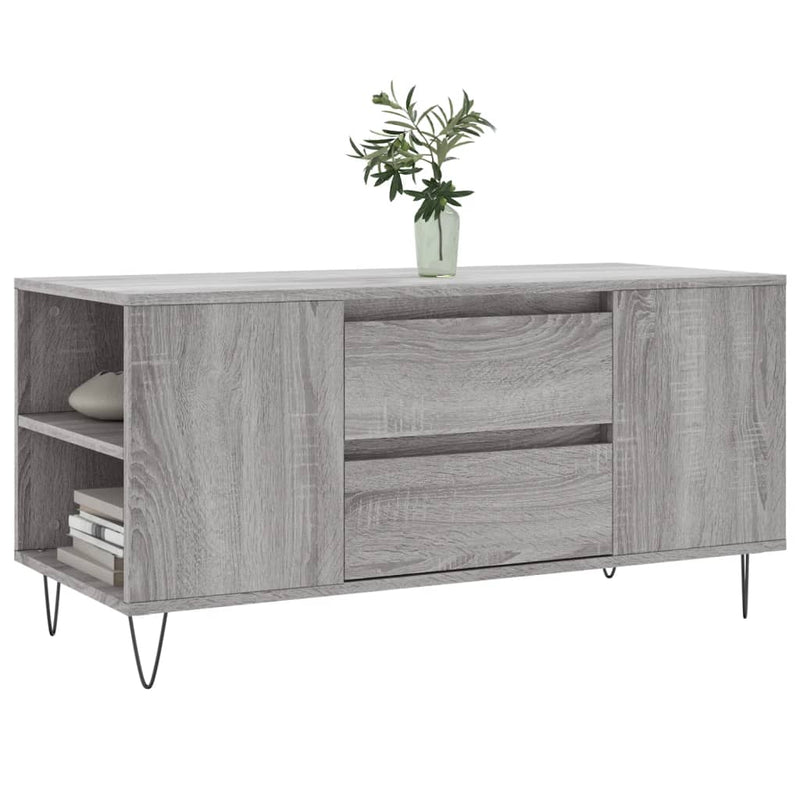 vidaXL szürke sonoma színű szerelt fa dohányzóasztal 102x44,5x50 cm