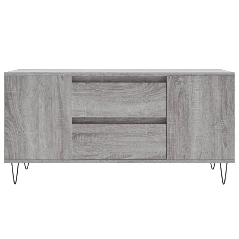 vidaXL szürke sonoma színű szerelt fa dohányzóasztal 102x44,5x50 cm