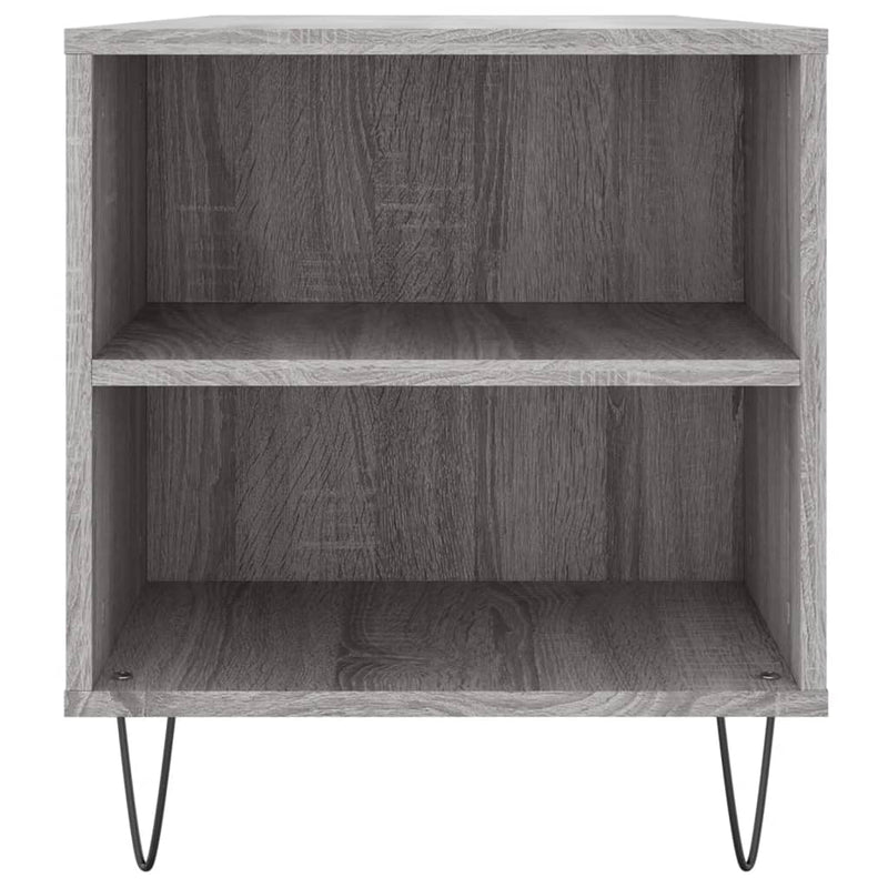 vidaXL szürke sonoma színű szerelt fa dohányzóasztal 102x44,5x50 cm