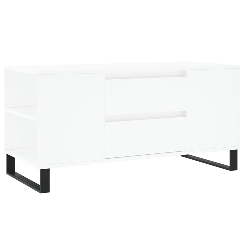 vidaXL fehér szerelt fa dohányzóasztal 102x44,5x50 cm
