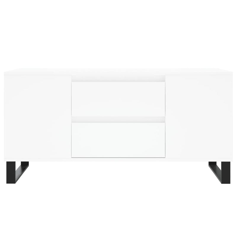 vidaXL fehér szerelt fa dohányzóasztal 102x44,5x50 cm