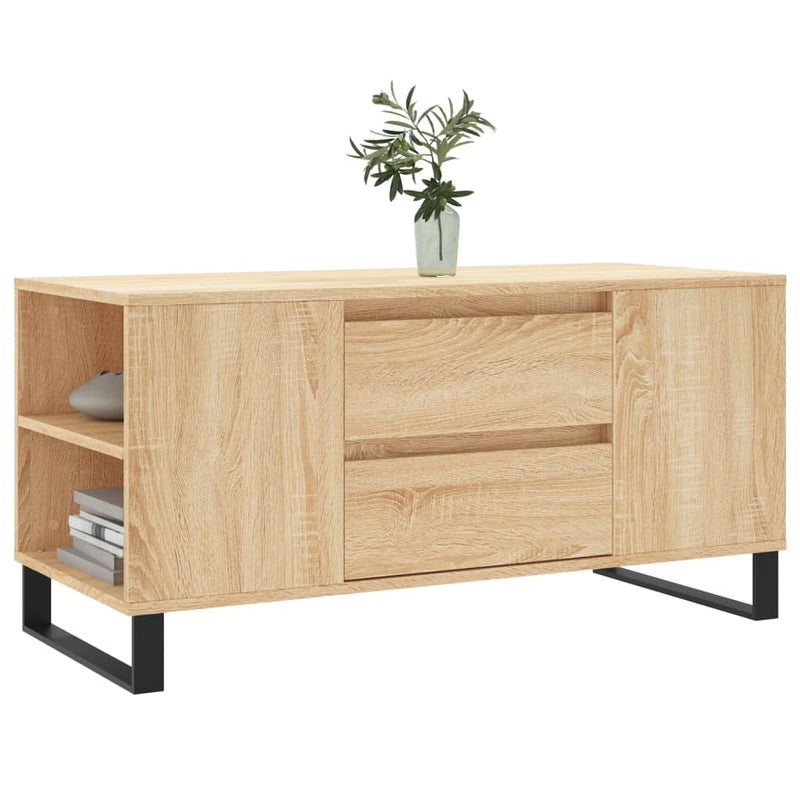 vidaXL sonoma tölgy színű szerelt fa dohányzóasztal 102 x 44,5 x 50 cm