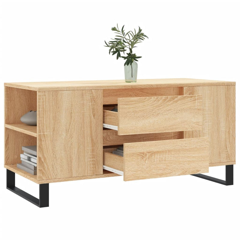 vidaXL sonoma tölgy színű szerelt fa dohányzóasztal 102 x 44,5 x 50 cm