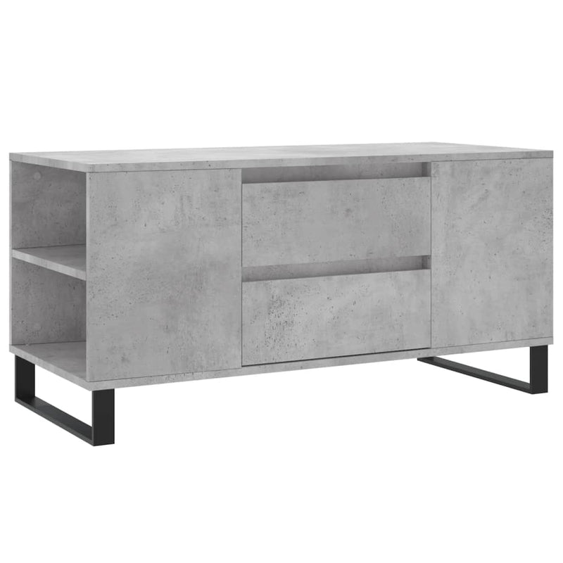 vidaXL betonszürke szerelt fa dohányzóasztal 102x44,5x50 cm