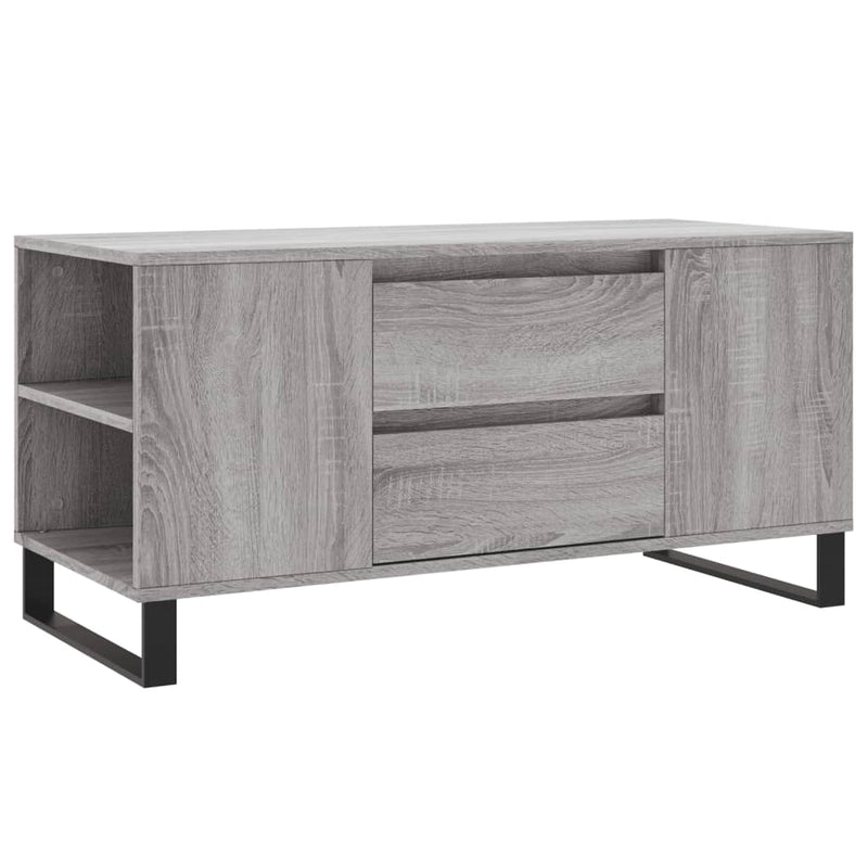 vidaXL szürke sonoma színű szerelt fa dohányzóasztal 102x44,5x50 cm