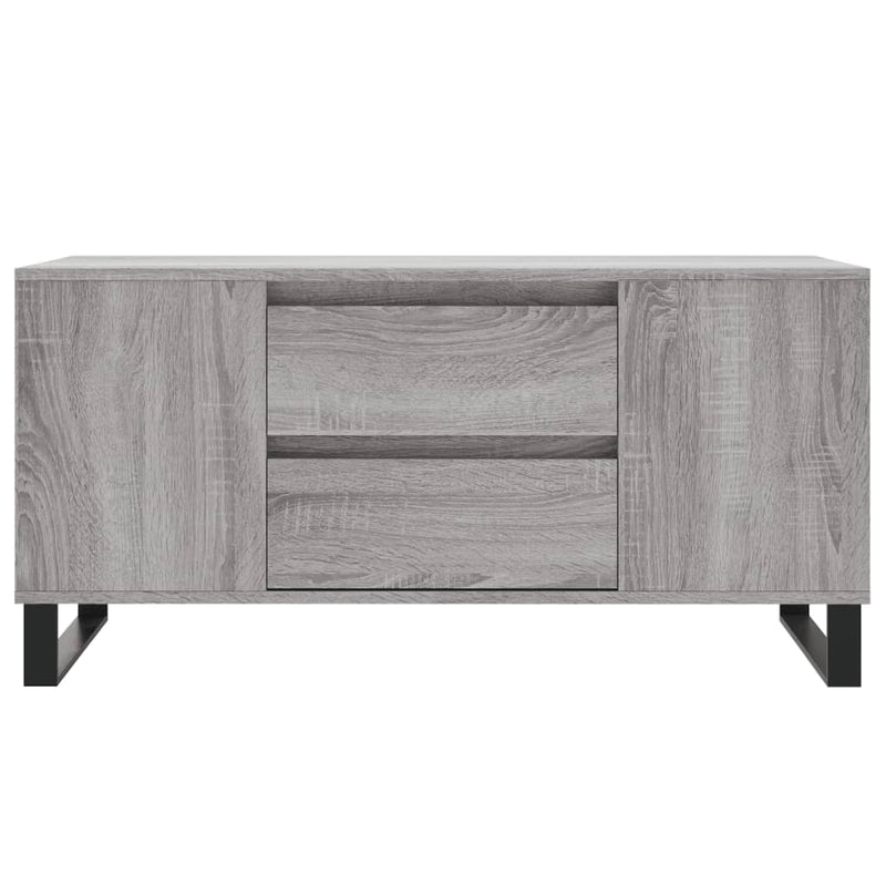 vidaXL szürke sonoma színű szerelt fa dohányzóasztal 102x44,5x50 cm