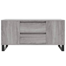 vidaXL szürke sonoma színű szerelt fa dohányzóasztal 102x44,5x50 cm
