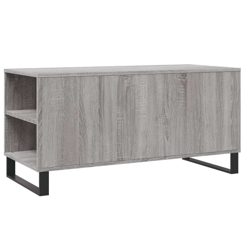 vidaXL szürke sonoma színű szerelt fa dohányzóasztal 102x44,5x50 cm