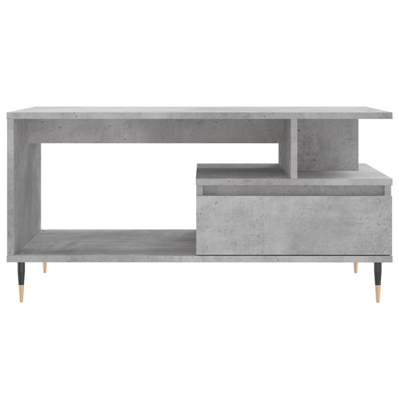vidaXL betonszürke szerelt fa dohányzóasztal 90x49x45 cm