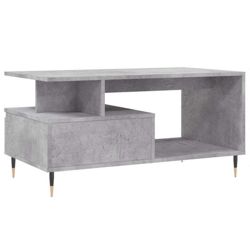 vidaXL betonszürke szerelt fa dohányzóasztal 90x49x45 cm