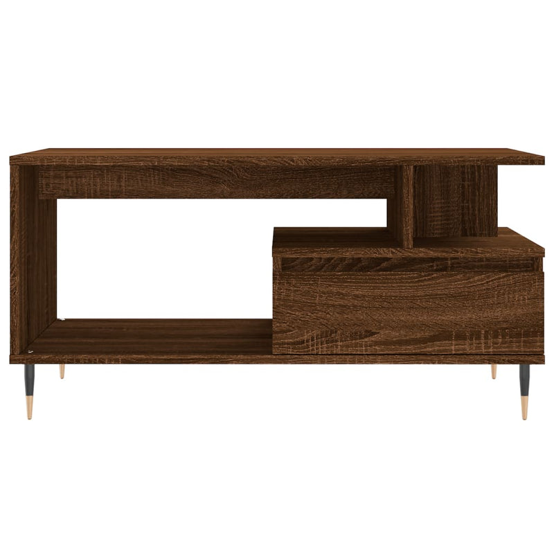 vidaXL barna tölgyszínű szerelt fa dohányzóasztal 90x49x45 cm