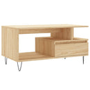 vidaXL sonoma tölgy színű szerelt fa dohányzóasztal 90x49x45 cm