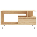 vidaXL sonoma tölgy színű szerelt fa dohányzóasztal 90x49x45 cm