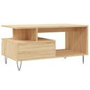 vidaXL sonoma tölgy színű szerelt fa dohányzóasztal 90x49x45 cm