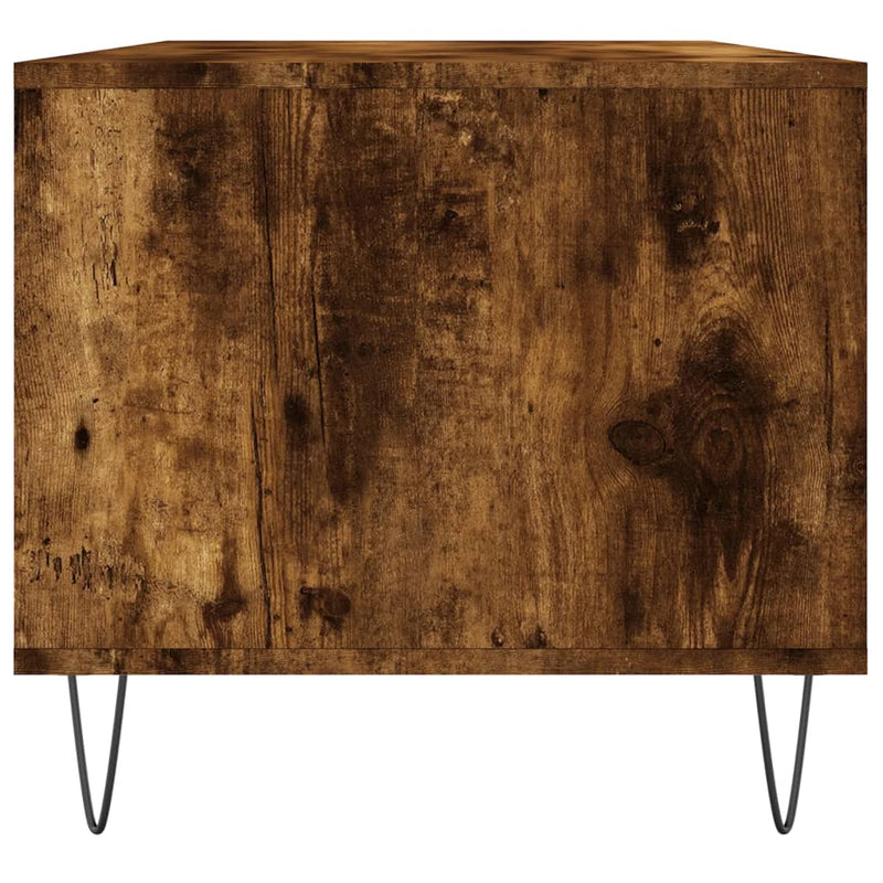 vidaXL füstös tölgy színű szerelt fa dohányzóasztal 90x49x45 cm