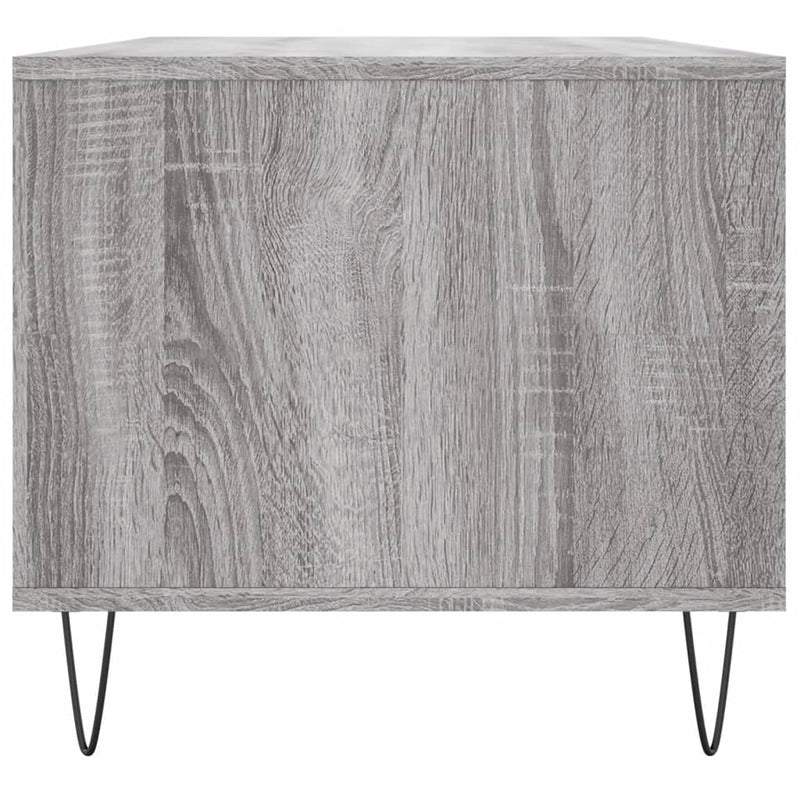vidaXL szürke sonoma szerelt fa dohányzóasztal 90x49x45 cm