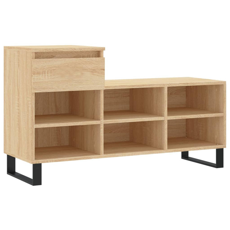 vidaXL sonoma tölgy színű szerelt fa cipőszekrény 102x36x60 cm