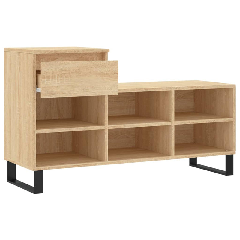 vidaXL sonoma tölgy színű szerelt fa cipőszekrény 102x36x60 cm