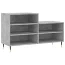 vidaXL betonszürke szerelt fa cipőszekrény 102x36x60 cm
