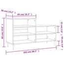 vidaXL szürke sonoma színű szerelt fa cipősszekrény 102x36x60 cm