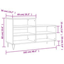 vidaXL barna tölgyszínű szerelt fa cipősszekrény 102x36x60 cm