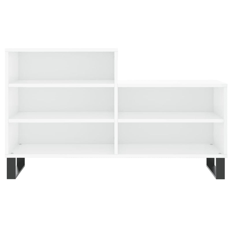 vidaXL magasfényű fehér szerelt fa cipősszekrény 102x36x60 cm