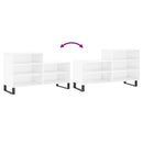 vidaXL magasfényű fehér szerelt fa cipősszekrény 102x36x60 cm