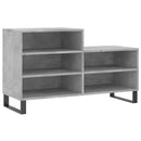 vidaXL betonszürke szerelt fa cipőszekrény 102x36x60 cm