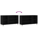vidaXL fekete szerelt fa cipősszekrény 102x36x60 cm