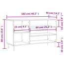 vidaXL szürke sonoma színű szerelt fa cipősszekrény 102x36x60 cm