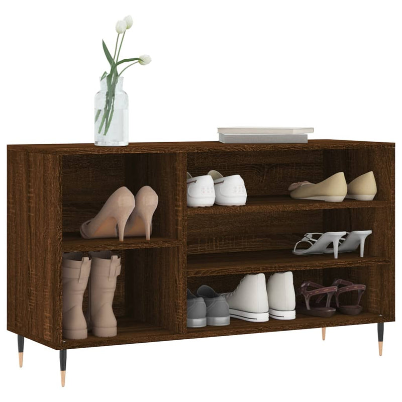 vidaXL barna tölgyszínű szerelt fa cipősszekrény 102x36x60 cm