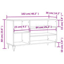 vidaXL szürke sonoma színű szerelt fa cipősszekrény 102x36x60 cm