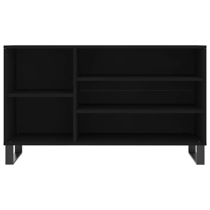 vidaXL fekete szerelt fa cipősszekrény 102x36x60 cm