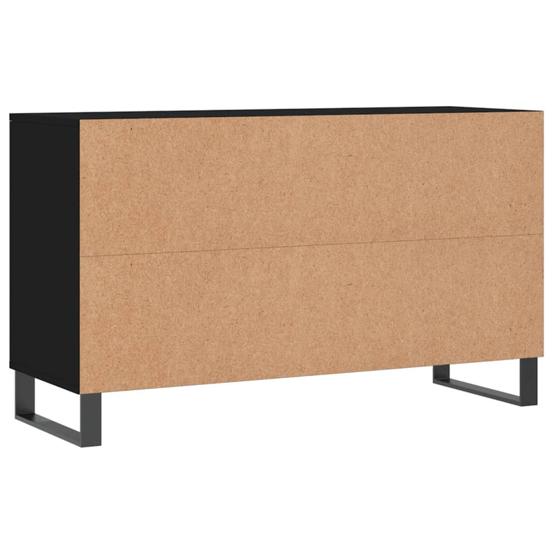 vidaXL fekete szerelt fa cipősszekrény 102x36x60 cm